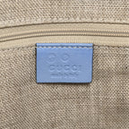Soft Microguccissima Small Zippered Satchel Light Blue