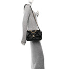 Calfskin Crochet Medium Chanel 19 Flap Black