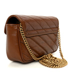 Azalea Calfskin Matelasse Diagonal Super Mini GG Marmont Shoulder Bag Cuir