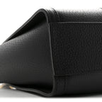 Textured Calfskin Web Small Ophidia Tote Bag Black