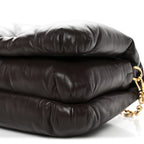 Lambskin Goya Puffer Bag Dark Chocolate