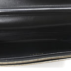 Lambskin Quilted Golden Class Wallet on Chain WOC Black