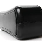 Aged Calfskin Quilted Medium Gabrielle Hobo Black White