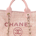 Lurex Boucle Deauville Medium Tote Pink