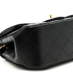 Lambskin Quilted Mini Square Flap Black