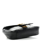 Calfskin Matelasse Mini GG Marmont Shoulder Bag Black