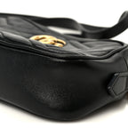 Calfskin Matelasse Mini GG Marmont Chain Shoulder Bag Black