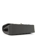 Lambskin Quilted Medium Double Flap Grey