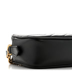 Calfskin Matelasse Mini GG Marmont Chain Shoulder Bag Black