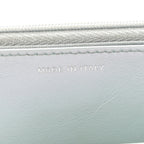Iridescent Calfskin Quilted Wallet On Chain WOC Light Blue