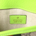 GG Supreme Monogram Web Small Ophidia Belt Bag Beige Ebony Electric Green