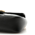 Calfskin Matelasse Super Mini GG Marmont Shoulder Bag Black