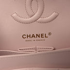 Lambskin Quilted Small Double Flap Light Pink