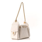 Caviar Quilted Mini Chanel 25 Handbag White