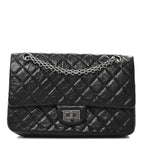 Aged Calfskin Quilted 2.55 Reissue 225 Flap Black