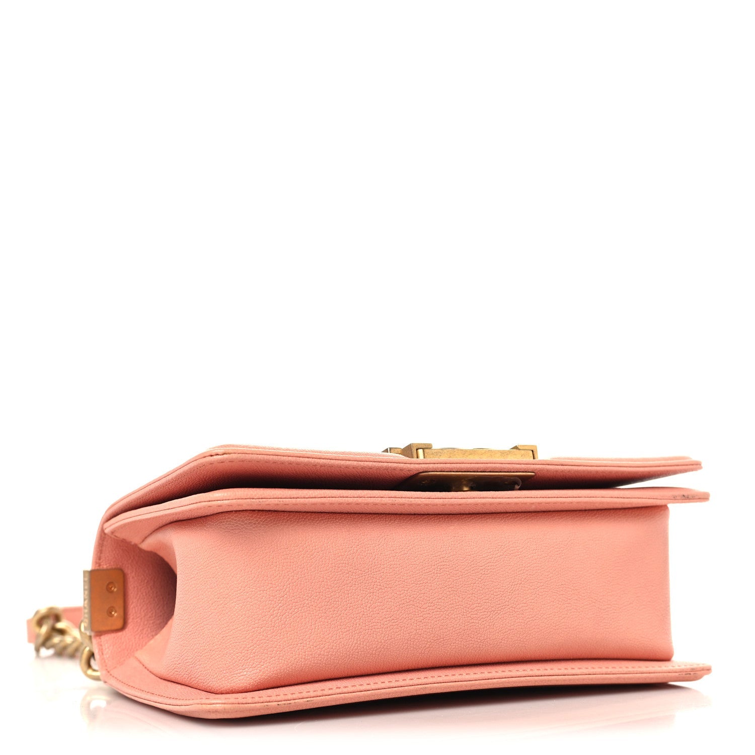 Caviar Quilted Small Boy Flap Light Pink