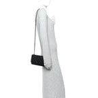 Lambskin Quilted Trendy CC Wallet On Chain WOC So Black