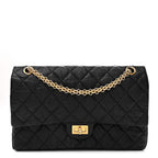 Aged Calfskin Quilted 2.55 Reissue 226 Flap Black