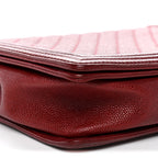 Caviar Quilted Large Boy Flap Dark Red