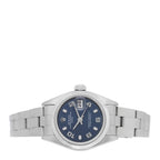 Stainless Steel 26mm Oyster Perpetual Date Watch Blue 79160