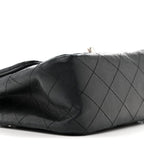 Lambskin Quilted Mini Square Flap Black
