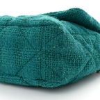 Tweed Quilted Large Chanel 19 Flap Green