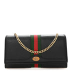 Dollar Calfskin Web Ophidia Wallet On Chain Black