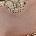 GG Supreme Monogram Calfskin Small Padlock Shoulder Bag Beige Black Cuir