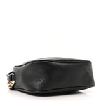Pebbled Calfskin Small Soho Disco Bag Black
