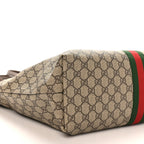 GG Supreme Monogram Medium Ophidia Shopping Tote Brown