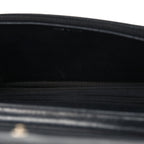Calfskin Diamond Stitch Wallet On Chain WOC Black