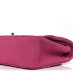 Iridescent Caviar Quilted Medium Double Flap Pink