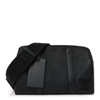 Grained Calfskin Aerogram City Keepall Black