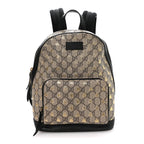 GG Supreme Monogram Bees Print Small Day Backpack Beige Oro Black