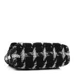 Tweed Quilted Large Chanel 19 Flap Black White