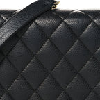 Caviar Quilted Boy Wallet On Chain WOC Black