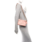 Aged Calfskin Quilted Small Gabrielle Hobo Pink