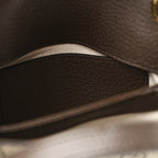 GG Supreme Monogram Textured Dollar Calfskin Mini Blondie Chain Shoulder Flap Bag Beige Ebony New Acero