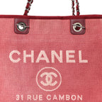 Canvas Small Deauville Tote Red