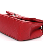 Lambskin Quilted Mini Rectangular Flap Red