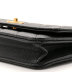 Caviar Quilted CC Turnlock Charm Wallet On Chain WOC Black