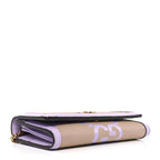 Monogram Jumbo GG Textured Dollar Calfskin Ophidia Continental Wallet On Chain Beige Lapis