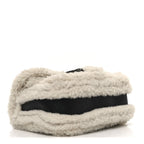 Sakai Be Green Calfskin Shearling Mini Dionysus Top Handle Bag Black