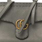 Cellarius Calfskin Mini GG Marmont Top Handle Bag Deep Grey