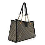 GG Supreme Monogram Medium Padlock Tote Black