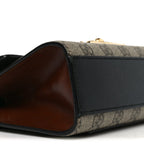GG Supreme Monogram Calfskin Small Padlock Shoulder Bag Beige Black Cuir