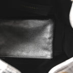 Metallic Caviar Quilted Medium Chanel 25 Handbag Silver