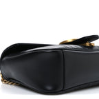 Calfskin Matelasse Small GG Marmont Shoulder Bag Black