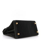 Silk Veau Doblis Pleated Mini Kelly Sellier 20 Black