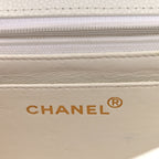 Caviar Quilted Medium Single Flap White